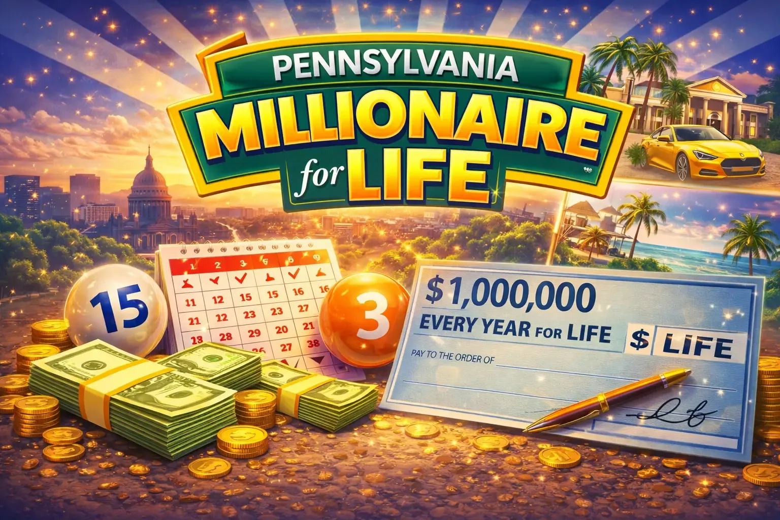 Pennsylvania Millionaire for Life lottery image